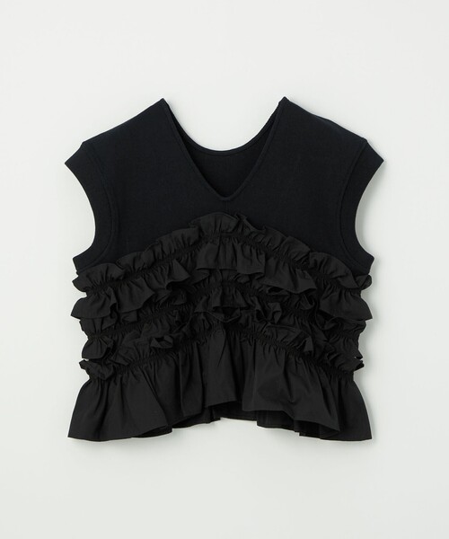 EMMEL REFINDS フライスフリル 2WAY Tシャツ EMMEL REFINES tシャツ 「EMMEL REFINES」EM フライス フリル