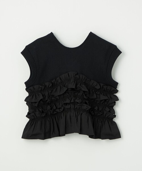 EMMEL REFINDS フライスフリル 2WAY Tシャツ EMMEL REFINES tシャツ 「EMMEL REFINES」EM フライス フリル
