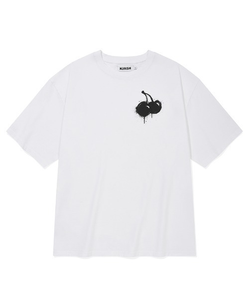 Tシャツ・カットソー KIRSH Melting cherry pigment washed t-shirt white KTMC5CTS03 tシャツ KIRSH MELTING CHERRY PIGMENT WASHING T-SHIRT