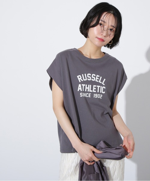 tシャツ 「N.×RUSSELL ATHLETIC」フレンチスリーブTシャツ レディース