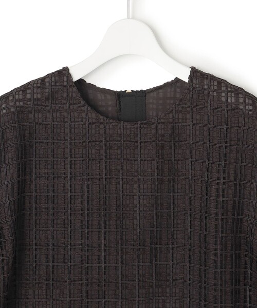 23区 ブラウス シャツ 「洗える」Broche チェック レース