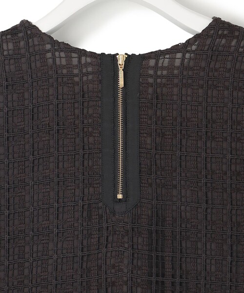 ブラウス シャツ 「洗える」Broche チェック レース ブラウス レディース 23区 ブラウス シャツ 「洗える」Broche チェック レース