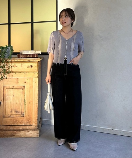 カーディガン CO/PE 5分袖カーディガン レディース 5分袖ZIPカーデ|RETRO GIRL | RETRO GIRL ONLINE STORE レトロ