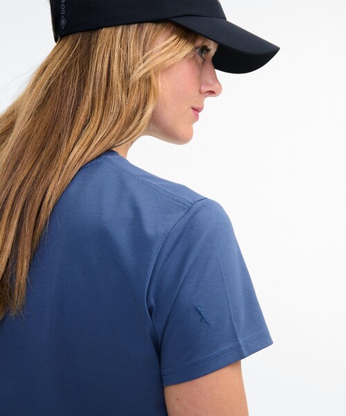 AIGLE tシャツ UVカット 吸水速乾 リバティプリントロゴ半袖T