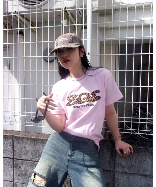 BGL tシャツ LEOPARD LOGO TEE / ヒョウ柄 / レオパード / アップリケ