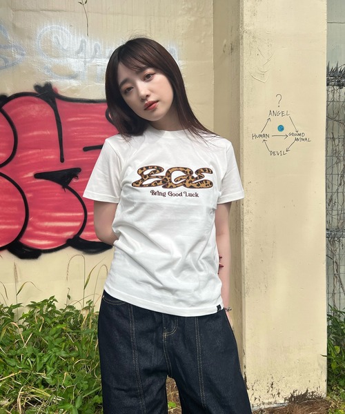 BGL tシャツ LEOPARD LOGO TEE / ヒョウ柄 / レオパード / アップリケ