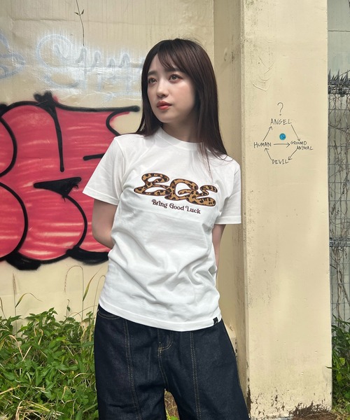 BGL tシャツ LEOPARD LOGO TEE / ヒョウ柄 / レオパード / アップリケ