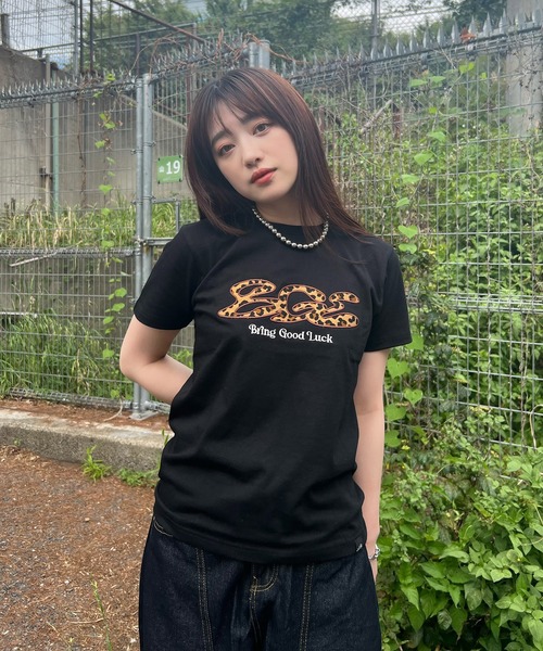 BGL tシャツ LEOPARD LOGO TEE / ヒョウ柄 / レオパード / アップリケ