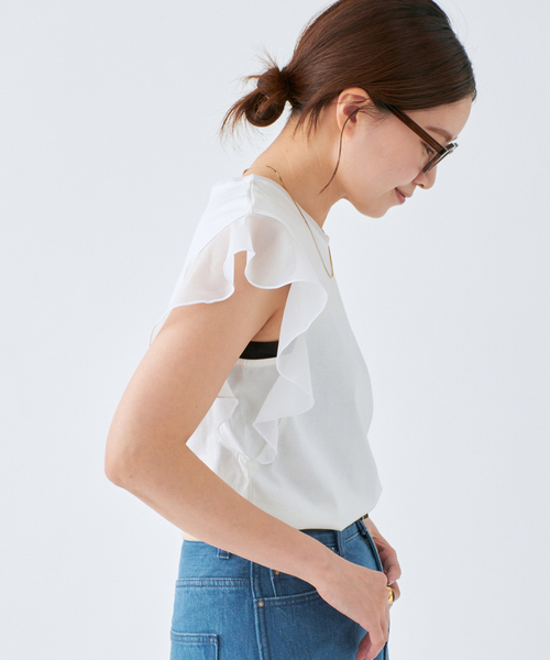 IENA tシャツ シアースリーブプルオーバー レディース