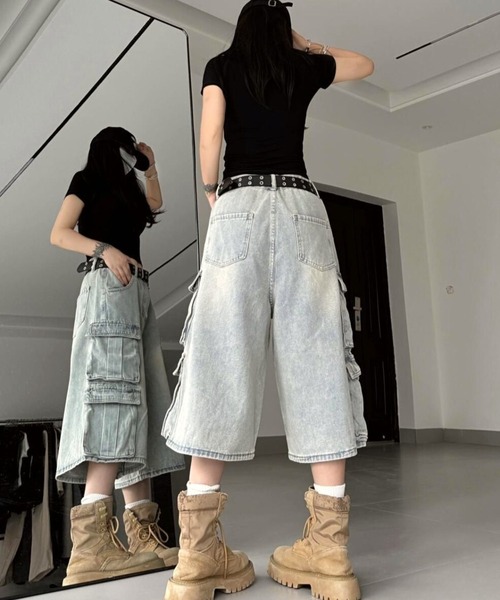 CANVAS+ ハーフパンツ ジーンズ デニム デニムパンツ 「CANVAS+