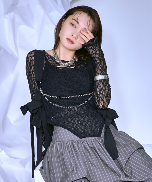 Ezick ベルト Ribbon noir 2way プリーツメロウハーネス