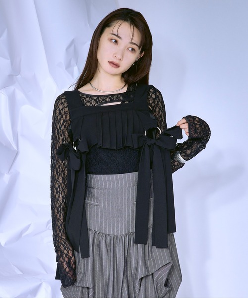 Ezick ベルト Ribbon noir 2way プリーツメロウハーネス