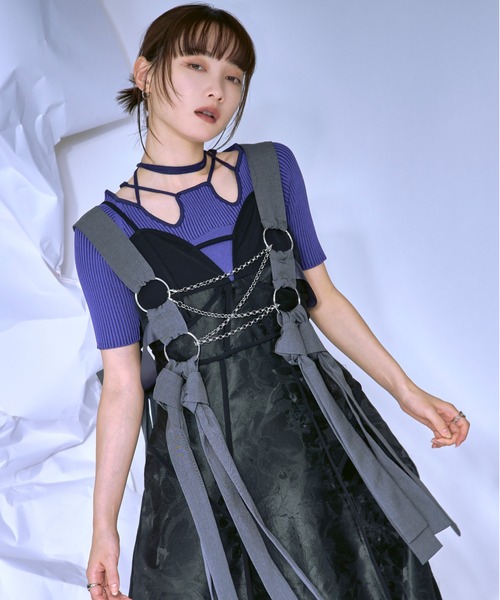 【Ezick】新品 Ribbon noir 2way プリーツメロウハーネス Ezick ベルト Ribbon noir 2way プリーツメロウハーネス
