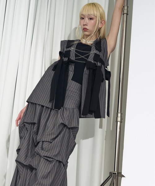 Ezick ベルト Ribbon noir 2way プリーツメロウハーネス