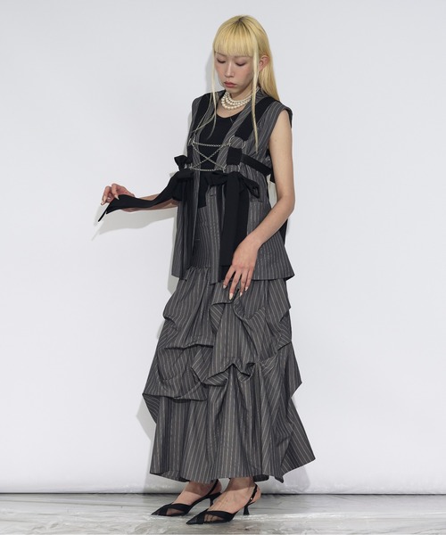 Ezick ベルト Ribbon noir 2way プリーツメロウハーネス