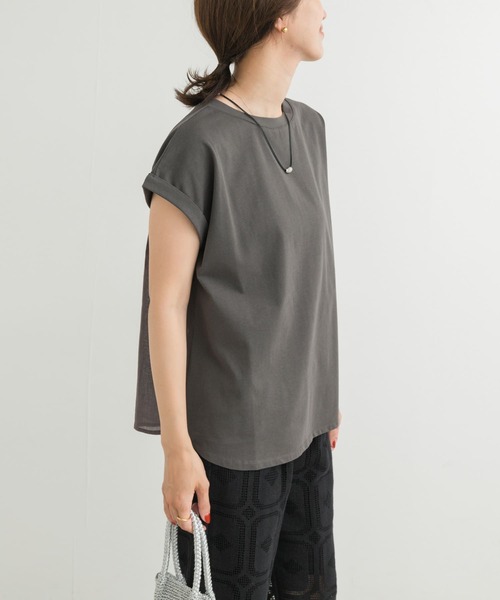 tシャツ シャーリング布帛ドッキングプルオーバー レディース URBAN RESEARCH DOORS tシャツ シャーリング布帛ドッキング