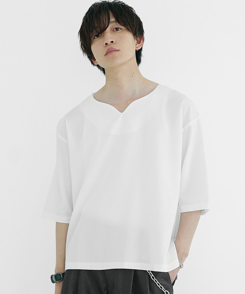 【サンプル品】45R 半袖カットソー Tシャツ リネン オーガニック ナチュラル MinoriTY（マイノリティ） tシャツ 「MinoriTY」フェイクリネン素材