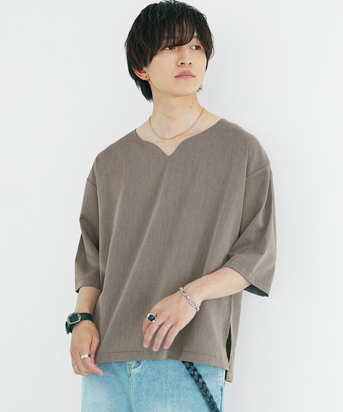 MinoriTY（マイノリティ） tシャツ 「MinoriTY」フェイクリネン素材