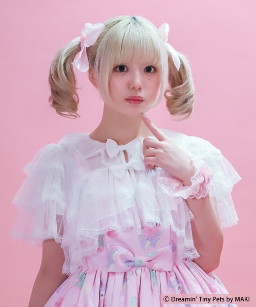 Chalmiere ベスト ジレ チュールフリルボレロ レディース
