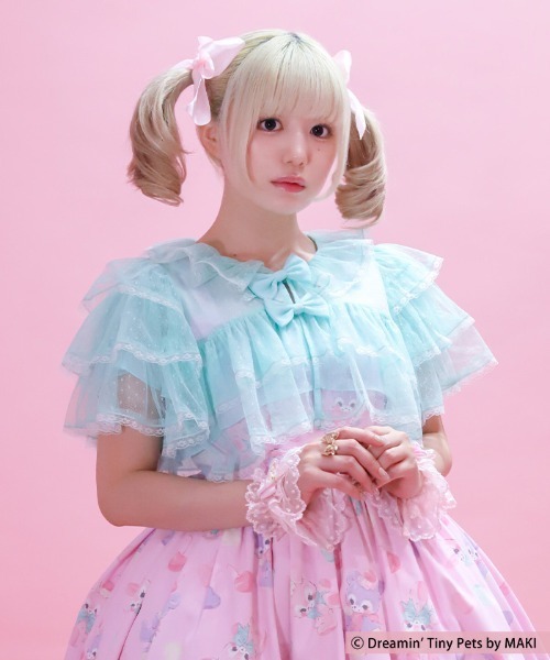 ベスト ジレ チュールフリルボレロ レディース