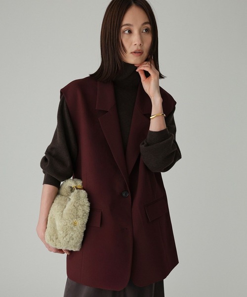 定価39300円　BABYLONE ロングジレ BABYLONE（バビロン） コート アウター テーラーカラージレ レディース