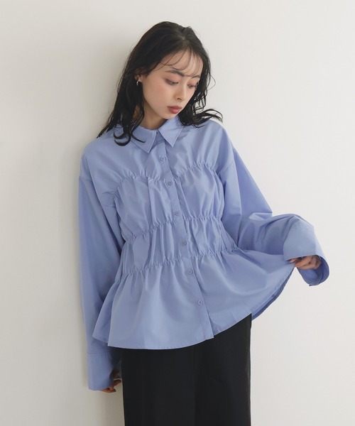 「LIAN」 7分袖シャツ FREE ブルー レディース LIAN 「LIAN」 7分袖シャツ FREE ブルー レディース : ZOZOTOWN