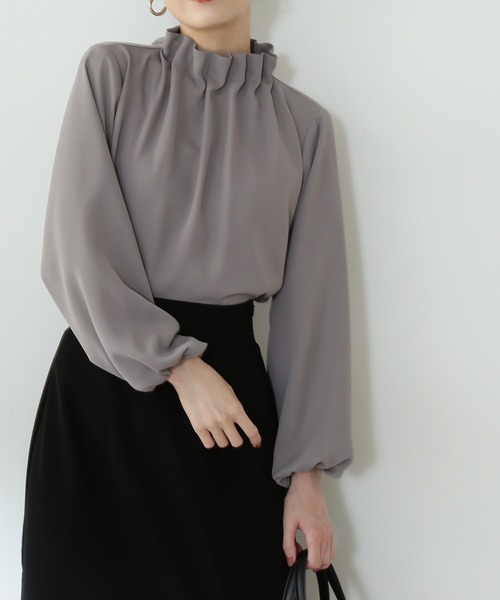「N.（N. Natural Beauty Basic）」 長袖ブラウス MEDIUM グレー レディース