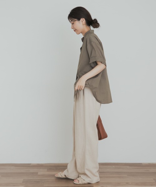 製品染めロールスリーブブラウス URBAN RESEARCH DOORS ブラウス シャツ 製品染めロールスリーブ
