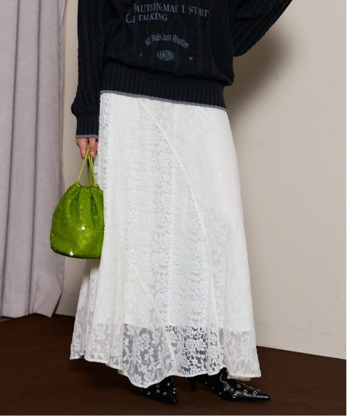MAISON SPECIAL（メゾンスペシャル） ロング スカート Random Lace