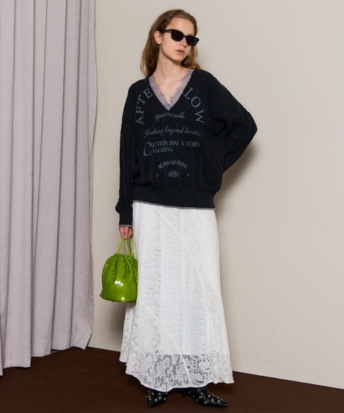 MAISON SPECIAL（メゾンスペシャル） スカート Random Lace Flare