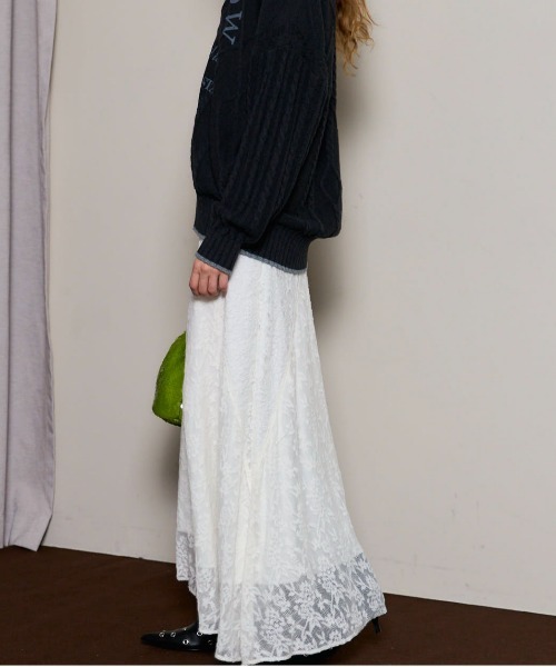 MAISON SPECIAL（メゾンスペシャル） スカート Random Lace Flare