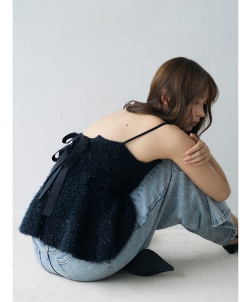 「FRAY I.D」 加工デニムパンツ 1 ブラック レディース