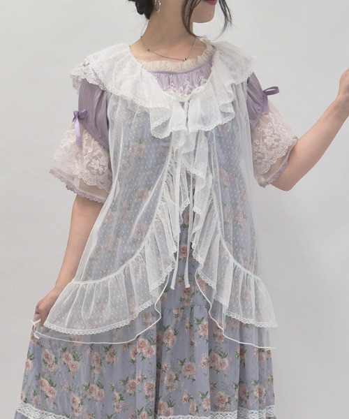 axes femme（アクシーズ ファム） カーディガン ミドル丈ドット