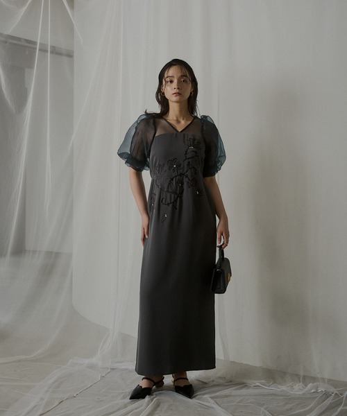 スーツ・フォーマル・ドレス LE'RURE Plume broderie balloon dress Plume broderie balloon dressのドレス|Dorry Doll / LE'RURE