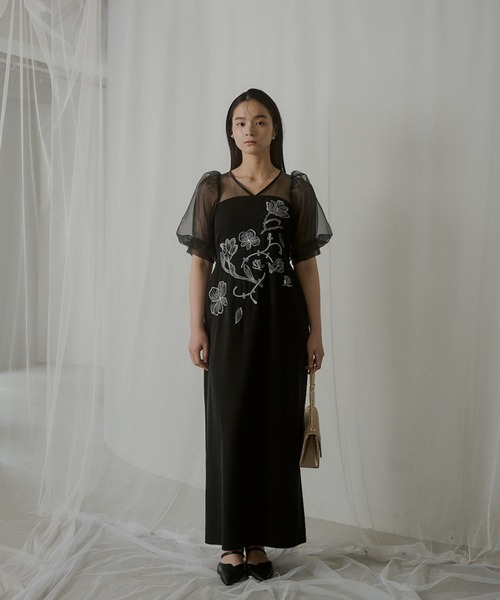 スーツ・フォーマル・ドレス LE'RURE Fluffy sleeve pencil dress Fluffy sleeve pencil dress|LE'RURE