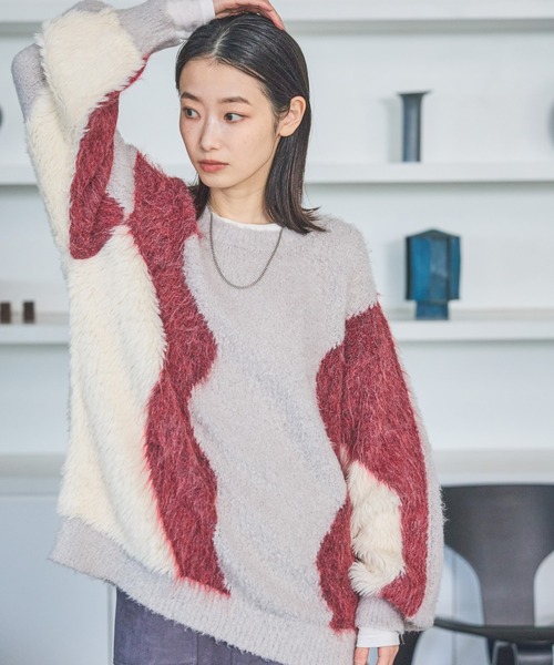 専用！colville コルヴィル インターシャ ニットセーター 未使用 LAKOLE（ラコレ） ニット セーター インターシャ配色プルオーバー