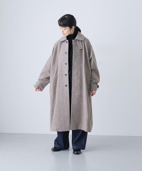 L新品タグ付　かぐれ　ユニセックス　Wool bal coat アーバンリサーチ かぐれ コート アウター 「ユニセックス」Wool bal coat レディース