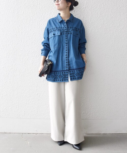 bon_meur コート アウター bon_meur:「洗濯機可能」エンブロイダリー