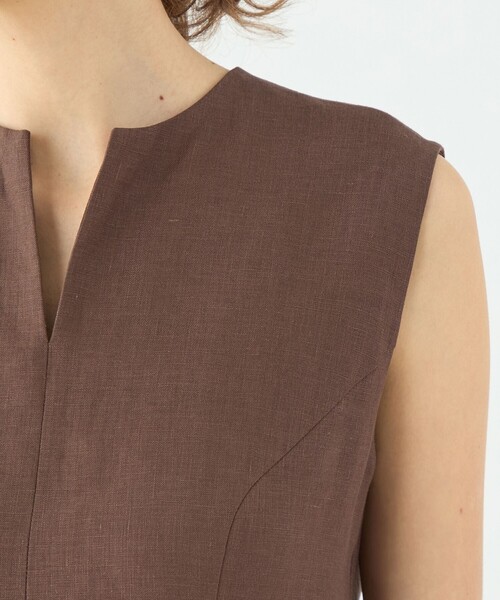 「TOMORROWLAND collection」 ノースリーブワンピース 34 グリーン レディース_画像7