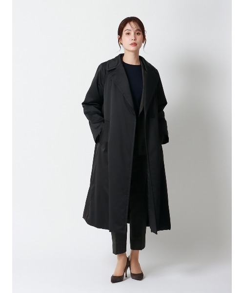 コート アウター 中綿ロングコート ポリエステル 無地 レディース