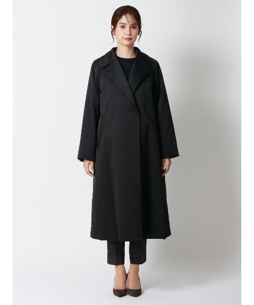 コート アウター 中綿ロングコート ポリエステル 無地 レディース