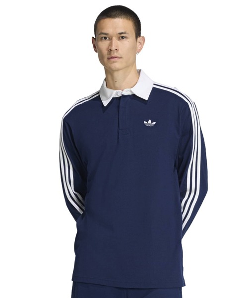 adidas（アディダス） ポロシャツ adidas 3-STRIPES RUGBY LONGSLEEVE
