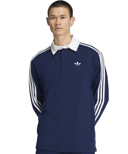 adidas（アディダス） ポロシャツ adidas 3-STRIPES RUGBY LONGSLEEVE
