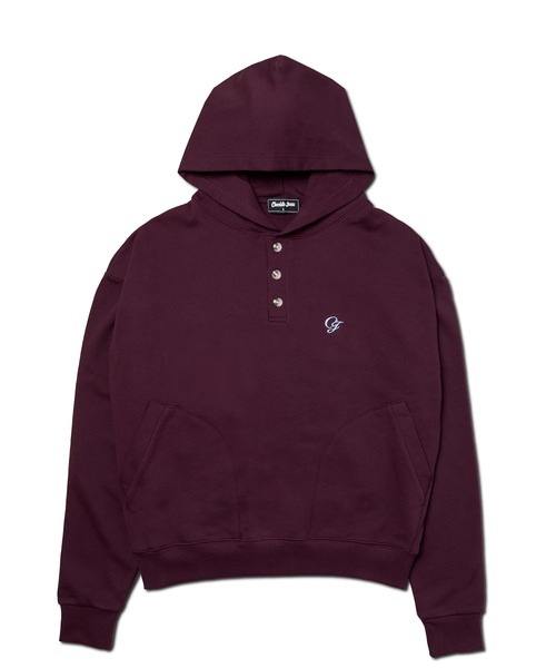 Chocolate Jesus M パーカー ブラウン ピンク Chocolate Jesus パーカー CJ HENLY NECK HOODIE メンズ レディース