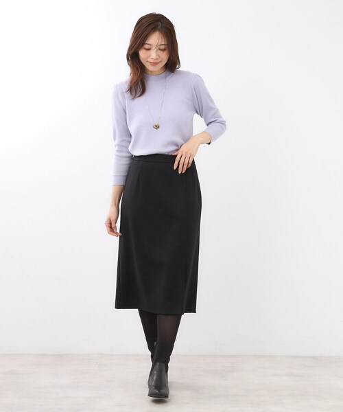 リフレクト（Reflect）/【すっきりシルエット／通勤におすすめ◎】キレイめジャージタイトスカート Reflect（リフレクト） スカート 「すっきりシルエット／通勤に