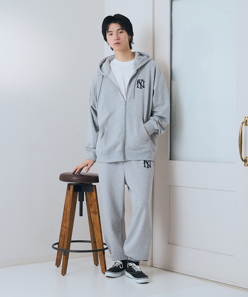 savier パーカー 「SAVIER：サビアー」NY ロゴ刺繍 ショート丈