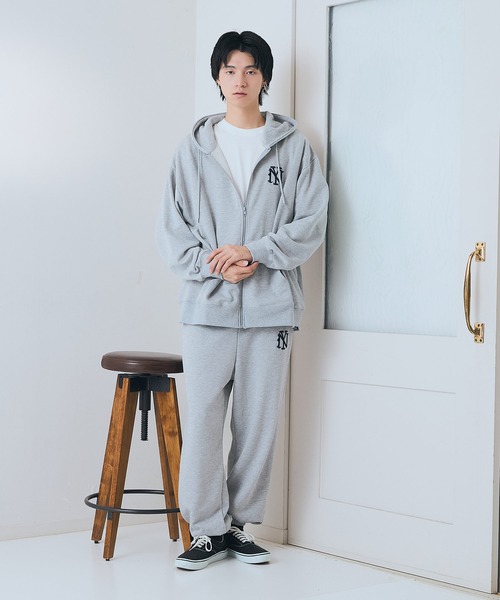 savier パーカー 「SAVIER：サビアー」NY ロゴ刺繍 ショート丈