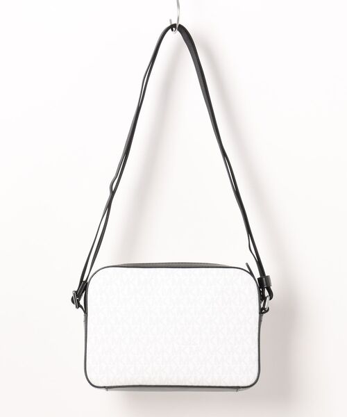 MICHAEL KORS ホワイト ショルダーバッグ セール】JET SET ITEM ポケット クロスボディ ウィズ アタッチ