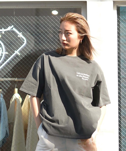 「ROXY」 半袖Tシャツ FREE グリーン レディース_画像5
