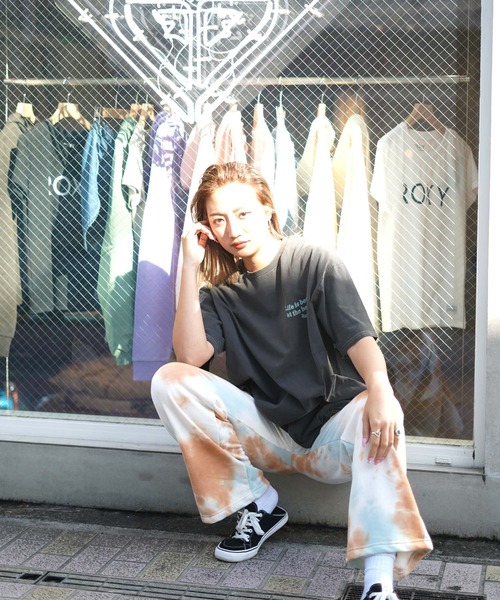 「ROXY」 半袖Tシャツ FREE グリーン レディース_画像7